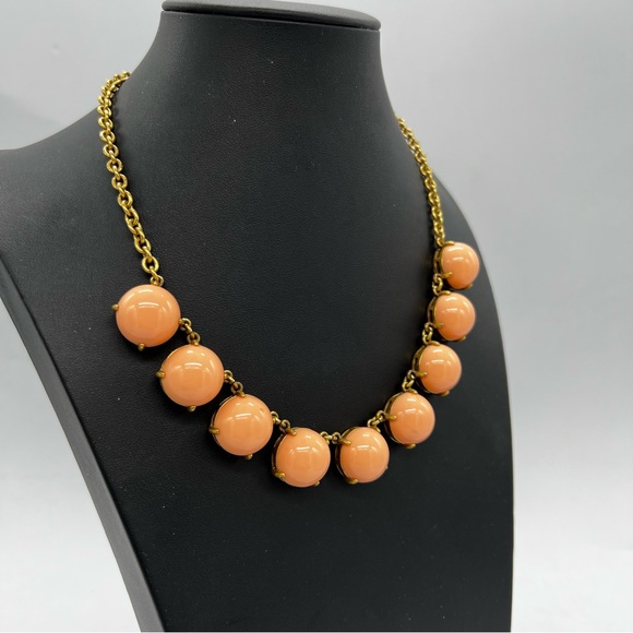 J. Crew Peach Half Round Goldtone Necklace - Picture 2 of 5